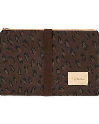 Nobodinoz Waterproof Changing Pad Hyde Park - Leonie Brown - 50x70 cm - Organic cotton Travel Changing Mats