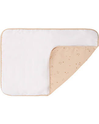 Nobodinoz Waterproof Changing Pad Stories - Willow Dune - 45x65 cm - Organic cotton Travel Changing Mats