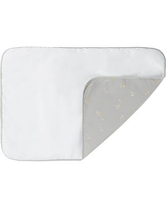 Nobodinoz Waterproof Changing Pad Stories - Willow Soft Blue - 45x65 cm - Organic cotton Travel Changing Mats
