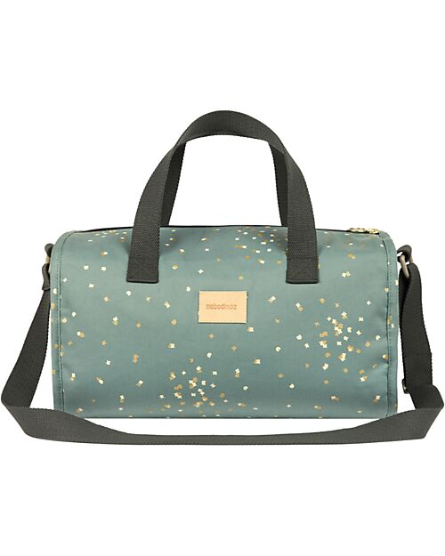 Nobodinoz Waterproof Sports Bag Get Ready - Gold Confetti/ Magic Green Travel Bags