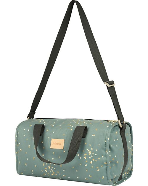 Nobodinoz Waterproof Sports Bag Get Ready - Gold Confetti/ Magic Green Travel Bags