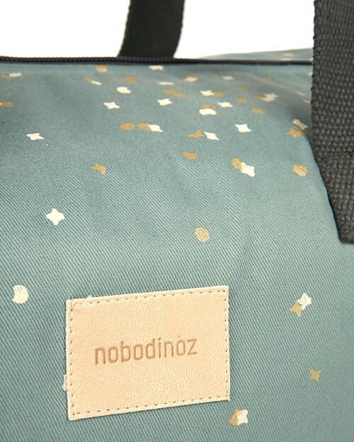 Nobodinoz Waterproof Sports Bag Get Ready - Gold Confetti/ Magic Green Travel Bags