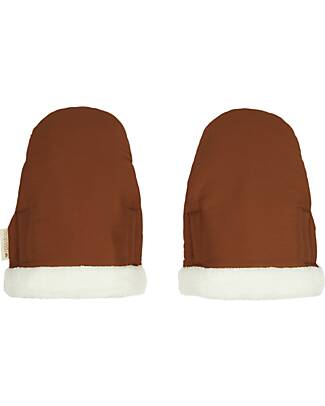 Nobodinoz Waterproof Stroller Mittens - Brick Brown - Oeko-Tex Organic Cotton Accessories