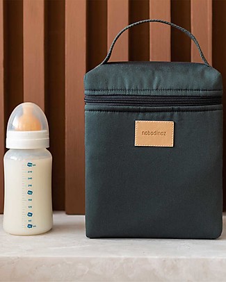 Nobodinoz Waterproof Thermal Bag for Snacks and Baby Bottles - Blue - Organic Cotton Diaper Changing Bags & Accessories