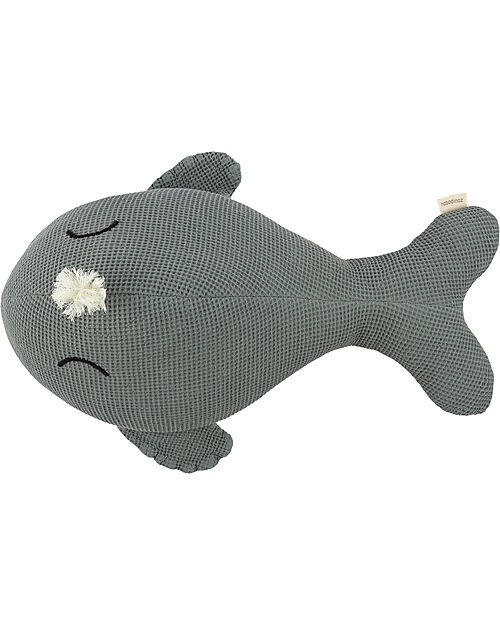 Nobodinoz Whale Wabi-Sabi Cushion - 42x20x15 cm - 100% Organic Cotton Cushions