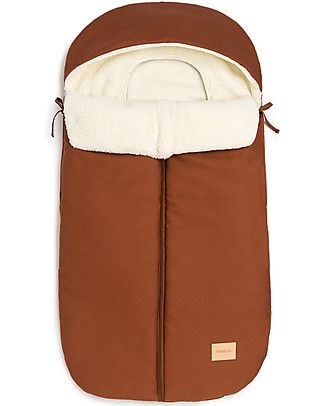 Nobodinoz Winter Sleeping Bag for Universal Baby on the Go Stroller - OekoTex extra soft eco-fur - Brown Clay Footmuffs