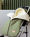 Nobodinoz Winter Sleeping Bag for Universal Baby on the Go Stroller - OekoTex extra soft eco-fur - Olive Green Footmuffs