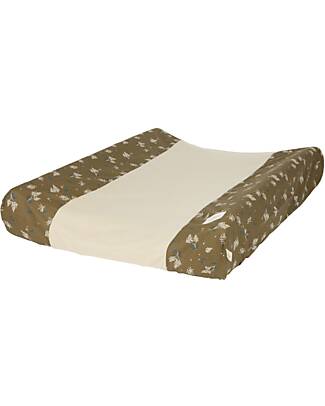 Nobodinoz Zen Changing Mat & Cover - Brown Lilac - 50x70x10 cm - Organic cotton Changing Tables