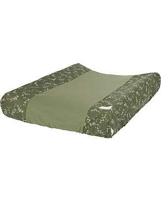 Nobodinoz Zen Changing Mat & Cover - Green Jasmine - 50x70x10 cm - Organic cotton Changing Tables
