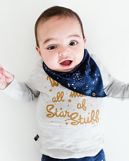 Noeser Bibi Bib Space, Bandana Bib, Blue Midnight - Organic cotton Bandana Bibs