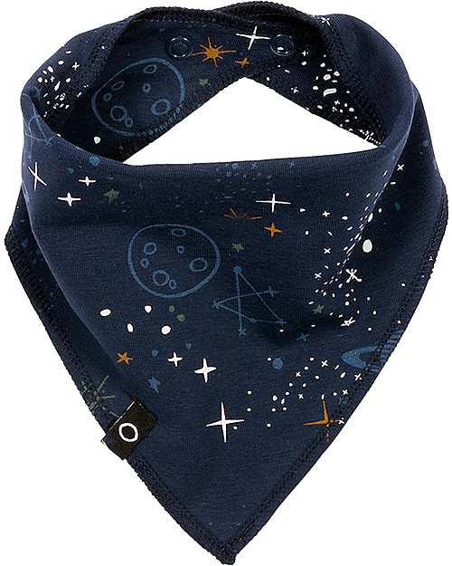Noeser Bibi Bib Space, Bandana Bib, Blue Midnight - Organic cotton Bandana Bibs