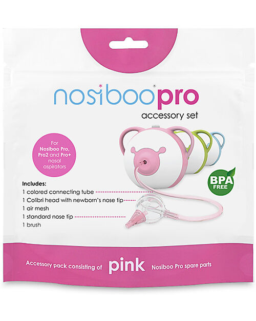 Nosiboo Accessory Set for Nosiboo Pro Electric Nasal Aspirator - Pink Nasal Aspirator