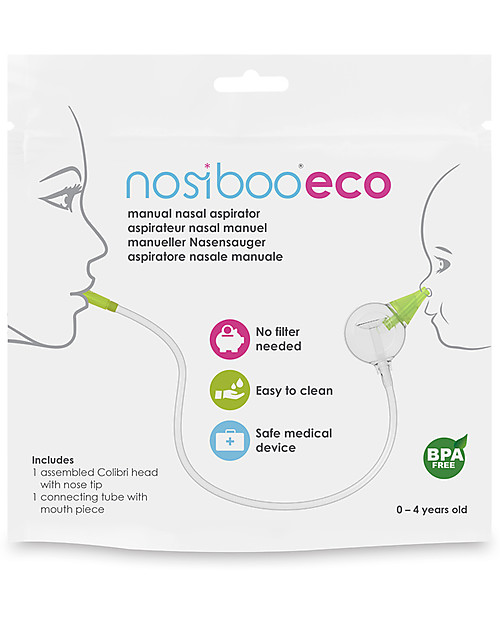 Nosiboo Nosiboo Eco, Manual Nasal Aspirator - Green unisex (bambini)