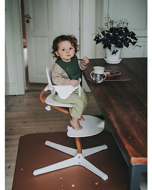 Noui Noui Bib - Dusty Olive - Food Grade Silicone - with Pocket Waterproof Bibs