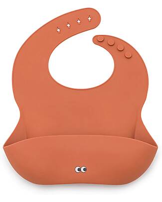 Noui Noui Bib - Dusty Rusty - Food Grade Silicone - with Pocket Waterproof Bibs