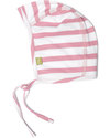 Nui Organics Baby Pilot Cap - Pink and White striped Organic Merino Wool (doesn’t feel itchy!) Winter Hats
