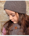 Nui Organics Hat with Pompom - Cocoa Brown - Organic Merino Wool (non-itchy!) Winter Hats