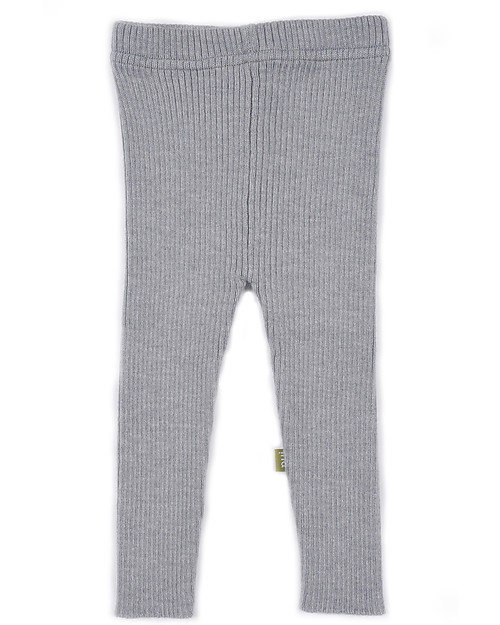 Nui Organics Knit Leggings Silver - Organic Merino Wool (warm but non-itchy!) Leggings