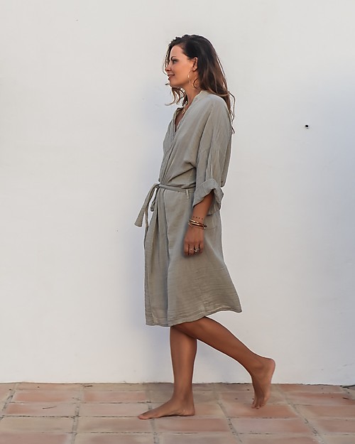 Numero 74 Akiko Kimono - Silver Grey - 100% organic cotton Dresses_
