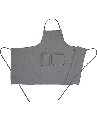 Numero 74 Apron Adult - Stone Grey - 100% organic cotton Kitchen accessories