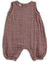 Numero 74 Baby Combi One Piece Dusty Pink - Cotton Muslin Short Rompers