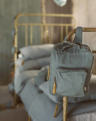 Numero 74 Backpack - Ice Blue - 100% Organic Cotton Kindergarten Backpacks