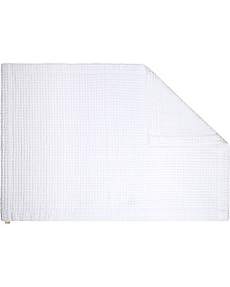 Numero 74 Bath Mat Gauze Waffle, White- 55x80 cm - 100% organic cotton Towels And Flannels