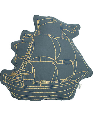 Numero 74 Boat Cushion, Ice blue and Gold Cushions