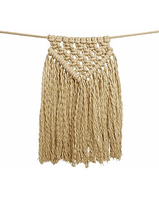Numero 74 Bunting Garland Macramé - Mellow Yellow - 2.5m - Cotton Wall Decorations