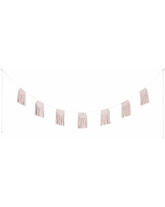 Numero 74 Bunting Garland Macramé - Powder - 2.5m - Cotton Room Decorations