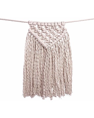 Numero 74 Bunting Garland Macramé - Powder - 2.5m - Cotton Wall Decorations