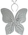 Numero 74 Butterfly Wings and Antenna Costume Set - Silver Grey Dressing Up & Role Play