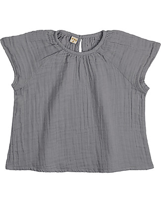 Numero 74 Clara Top Baby & Kid, Stone Grey (1-2 years) - 100% organic cotton T-shirts