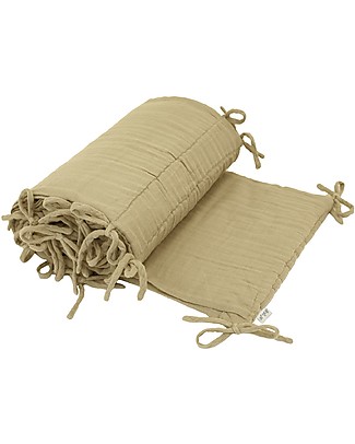 Numero 74 Cot Bumper - Mellow Yellow - 100% Cotton Muslin with Polyester Filling Bumpers
