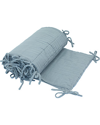 Numero 74 Cot Bumper - Sweet Blue - 100% Cotton Muslin with Polyester Filling Bumpers