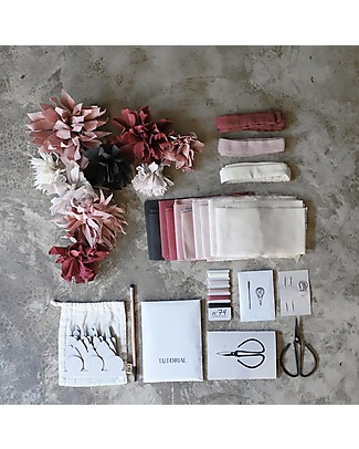 Numero 74 Cotton Flowers Kit, Wild Rose Mix - All accessories and materials included! Art & Craft Kits