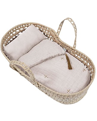 Numero 74 Doll Basket + Powder Linen Set - All Handmade! Toy Prams