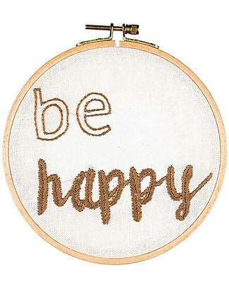 Numero 74 Embroidery Hoop Kit Be Happy - 16 cm Art & Craft Kits