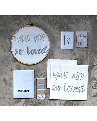 Numero 74 Embroidery Hoop Kit You Are so Loved - 22 cm Art & Craft Kits