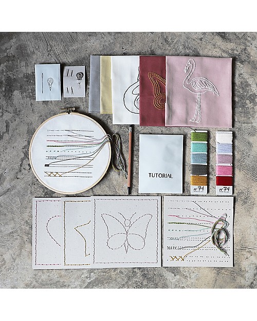 Numero 74 Embroidery Kit Kids, Sky - Everything you need to learn embroidery! Art & Craft Kits