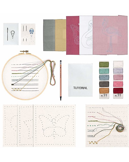 Numero 74 Embroidery Kit Kids, Sky - Everything you need to learn embroidery! Art & Craft Kits