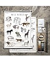 Numero 74 Embroidery Kit School Poster - Wild World - 50x70 cm Art & Craft Kits
