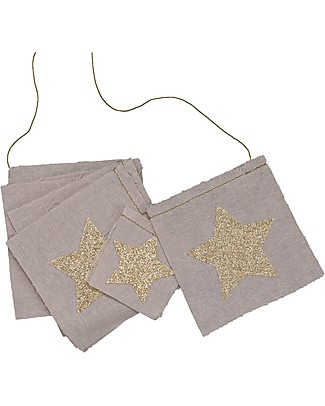Numero 74 Fancy Garland with Glitter Stars, Dusty Pink - 2,5 metres Bunting