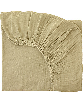 Numero 74 Fitted Bed Sheet - Yellow Mellow - 120x60 cm - Cotton muslin Bed Sheets and Pillow Cases