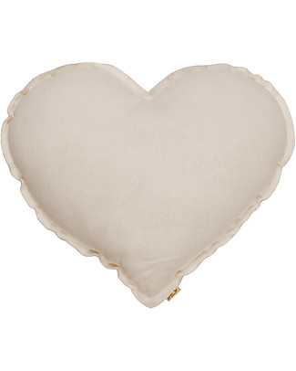 Numero 74 Heart Cushion Medium, Natural Cushions