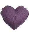 Numero 74 Heart Cushion Small - Purple with Beige Stars Cushions