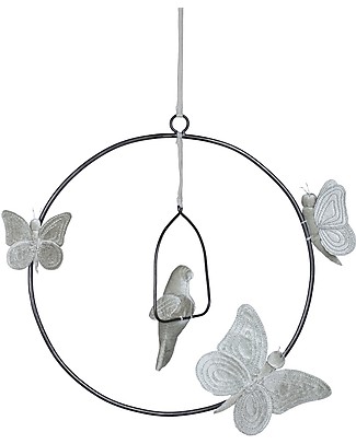 Numero 74 Home Decoration Bohemian Swing Mobile, Silver Grey Wall Decorations