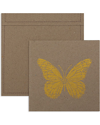 Numero 74 Invitation Cards with Envelopes, Pack of 6, Butterfly/Gold Invitation Cards