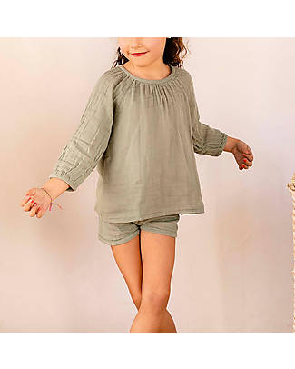 Numero 74 Josi Short Pants - Sage Green - 100% GOTS Organic Cotton Shorts