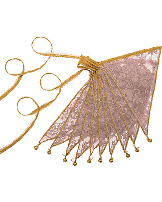 Numero 74 Lace Flower Bunting Garland, Dusty Pink - 2,5 metres Bunting